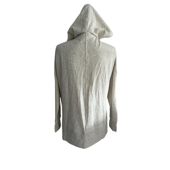 ATHLETA Oatmeal Heathered Long Hoodie Zip Sweatshirt Size Small - Picture 5 of 9